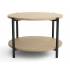 Nowoczesny, okrągły stolik kawowy 65 cm – Styl loft, dwupoziomowy MILANO M14